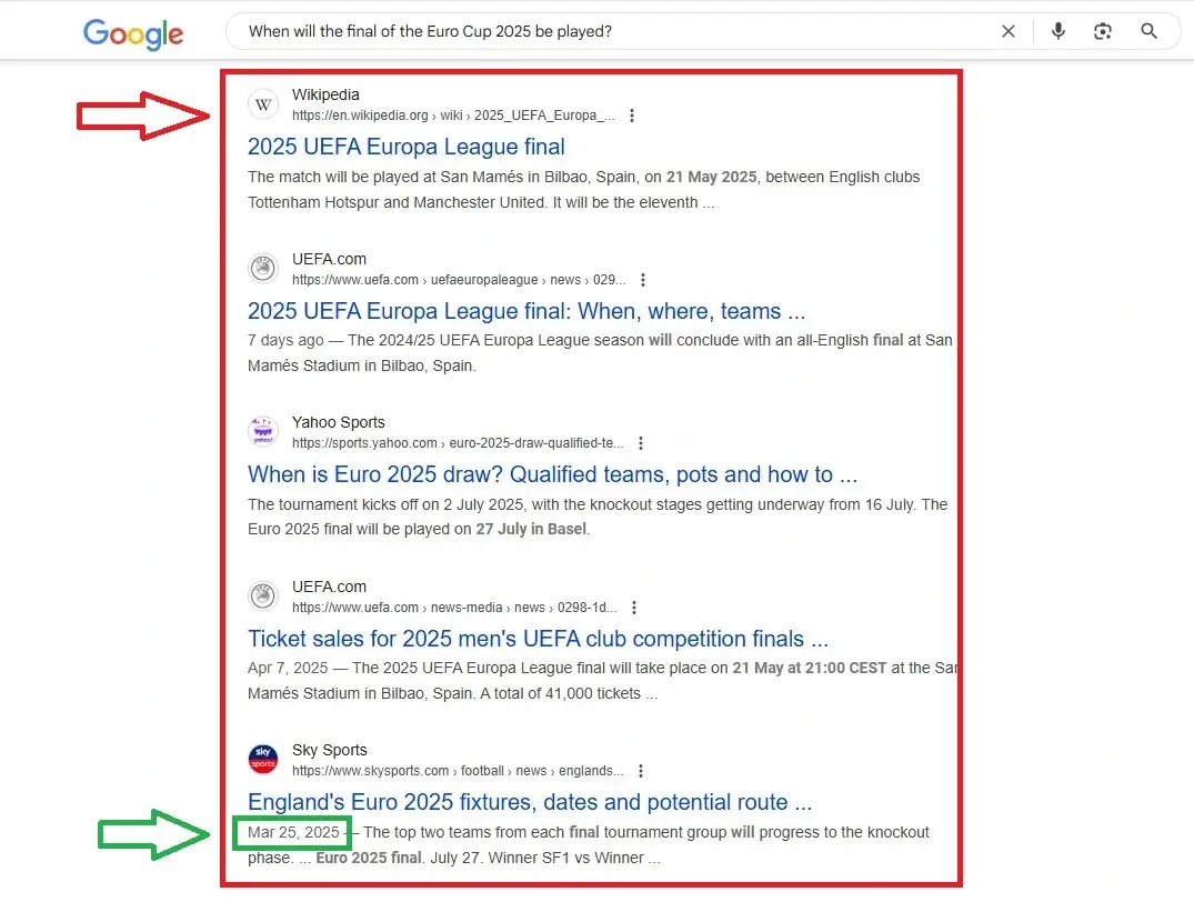 Google - When will the final of the Euro Cup 2025 be played
